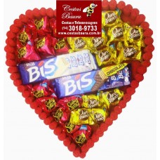 Coração Dia dos Namorados com chocolate M